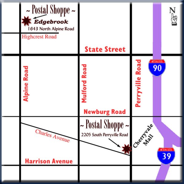 Postal Shoppe locations in Rockford, Illinois